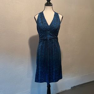 Blue Snake Skin halter dress